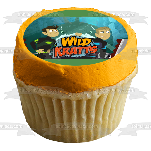 Wild Kratts Logo Chris Kratt Martin Kratt And A Shark Edible Cake Topp A Birthday Place