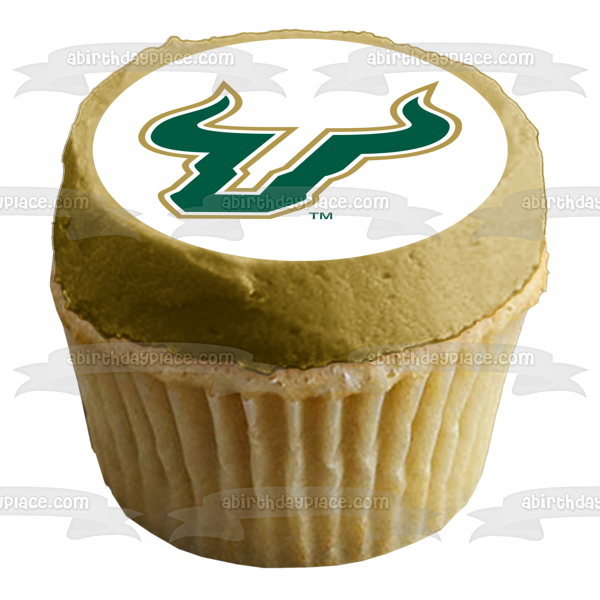 University Of South Florida Bulls Logo Edible Cake Topper Image Abpid0 A Birthday Place