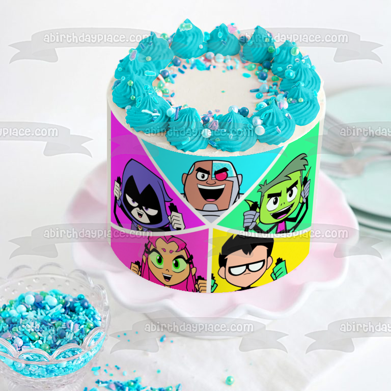 Teen Titans Go Beast Boy Starfire Robin Cyborg Raven 2 Edible Cake Top – A  Birthday Place