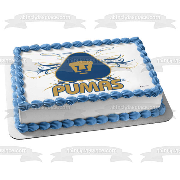 Club Universidad Nacional Pumas Logo Edible Cake Topper Image ABPID061 – A  Birthday Place