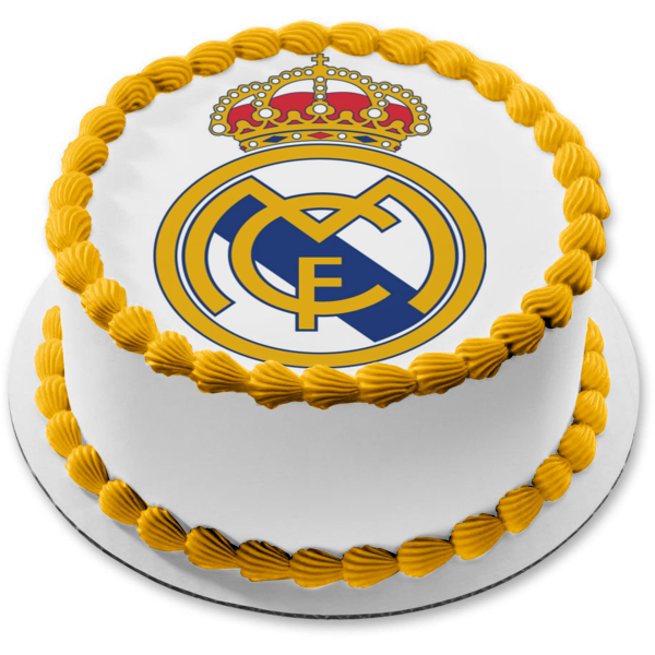 Real Madrid . Club De Futbol Spanish Football Logo Edible Cake Topp – A  Birthday Place
