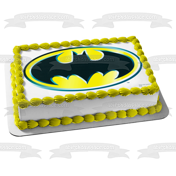 Batman Logo Edible Cake Topper Image ABPID07536 – A Birthday Place