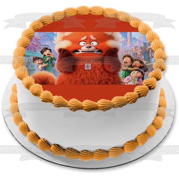 Turning Red Giant Red Panda Abby Priya Miriam Ming Lee Edible Cake Top – A  Birthday Place