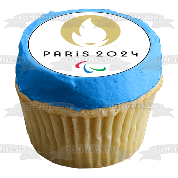 Paris 2024 Olympics Logo Summer Olympics Edible Cupcake Topper Images