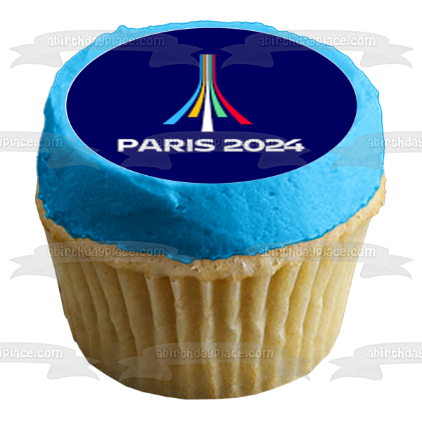 Summer Olympics Paris 2024 Olympics Logo Edible Cupcake Topper Images