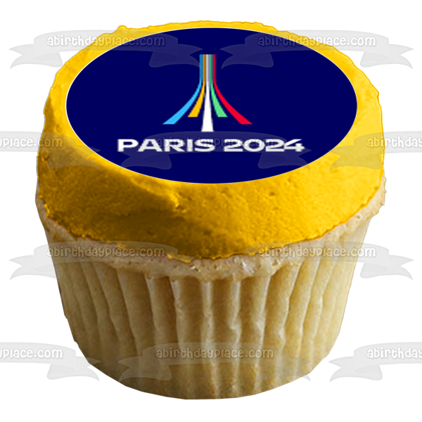 Summer Olympics Paris 2024 Olympics Logo Edible Cupcake Topper Images