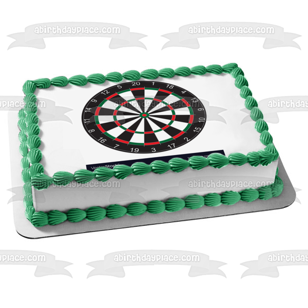 Dartboard Games Sports Edible Cake Topper Image ABPID27457 A Birthday