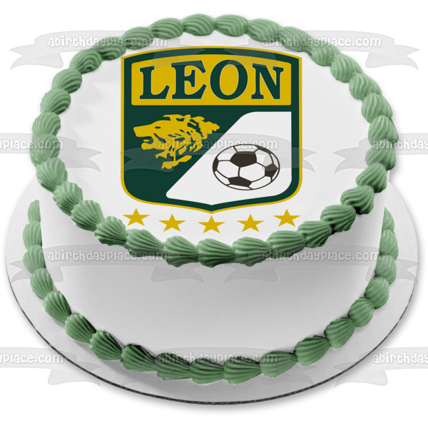 Club Leon Mexican Pro Football Club Logo Edible Cake Topper Image ABPI – A  Birthday Place