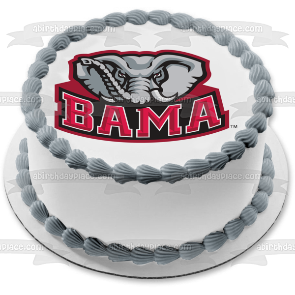 Alabama Crimson Tide Logo Ncaa Edible Cake Topper Image Abpid49599 A