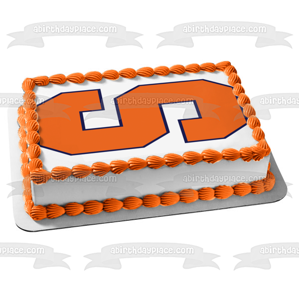 Syracuse University Logo NCAA College Sports Edible Cake Topper Image ABPID51006