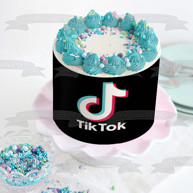 TikTok Logo Black Tik Tok Edible Cake Topper Image ABPID50776 – A ...