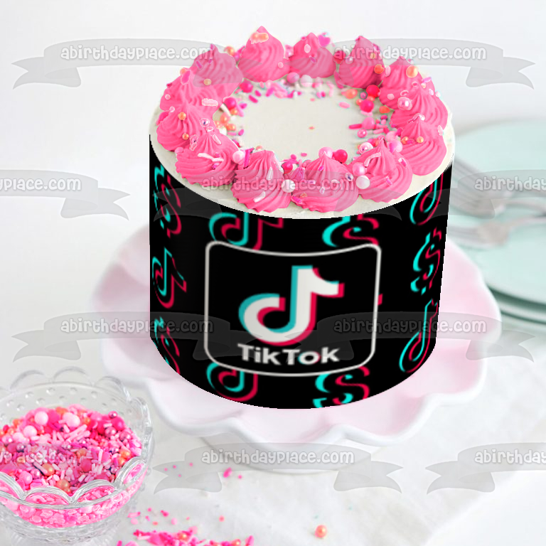 Tik Tok Logo Dollar Signs Edible Cake Topper Image ABPID51986 – A ...