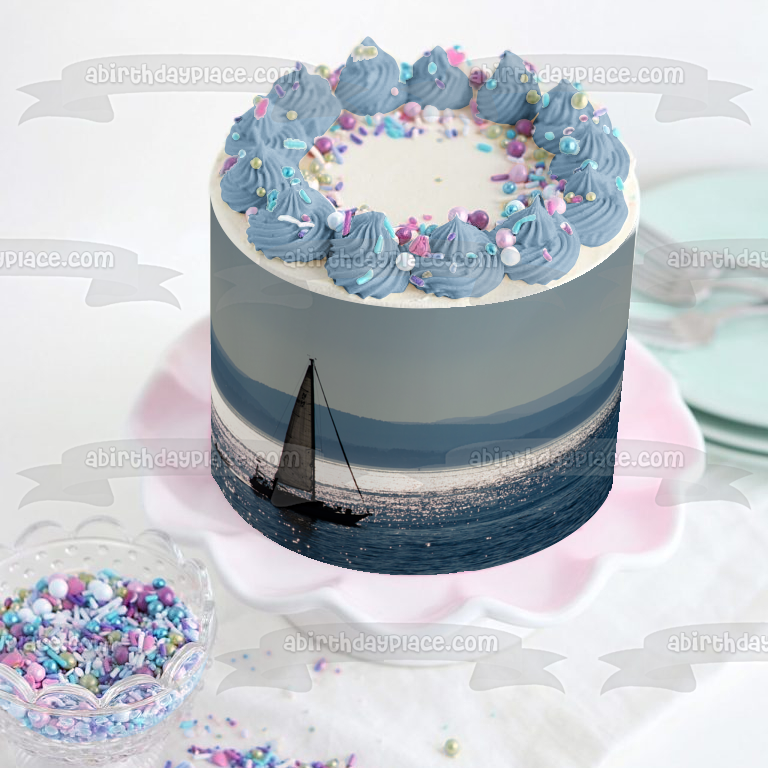 sailboat edible cake topper