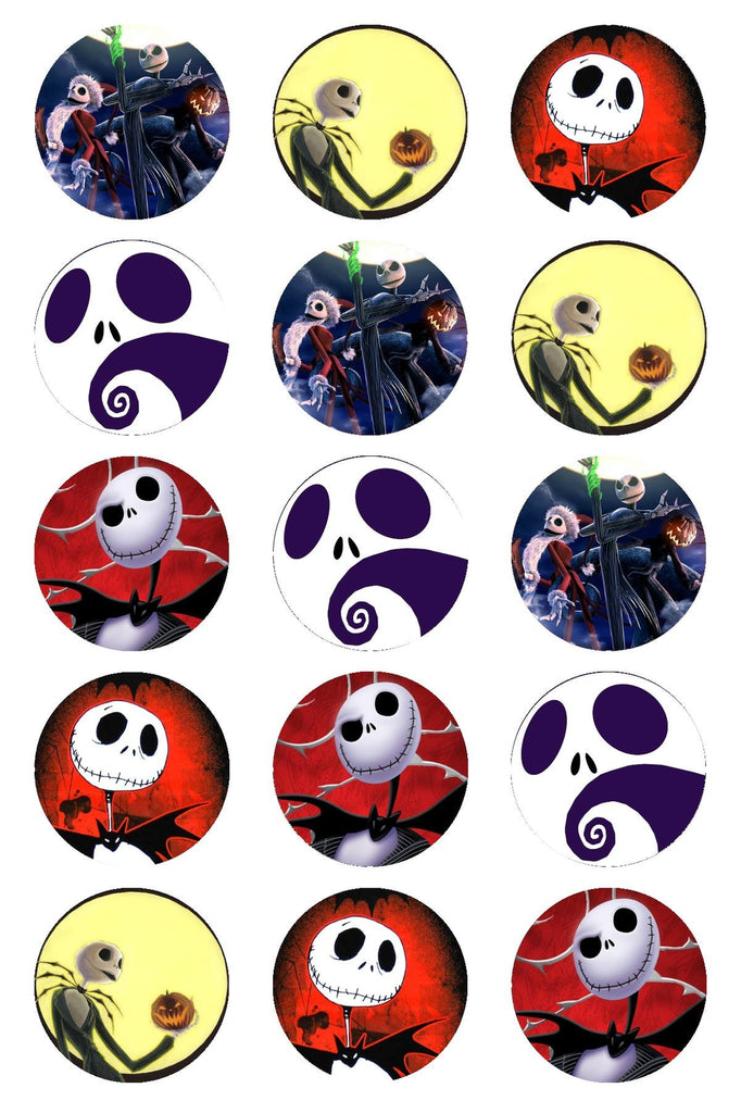 nightmare before christmas cupcake toppers