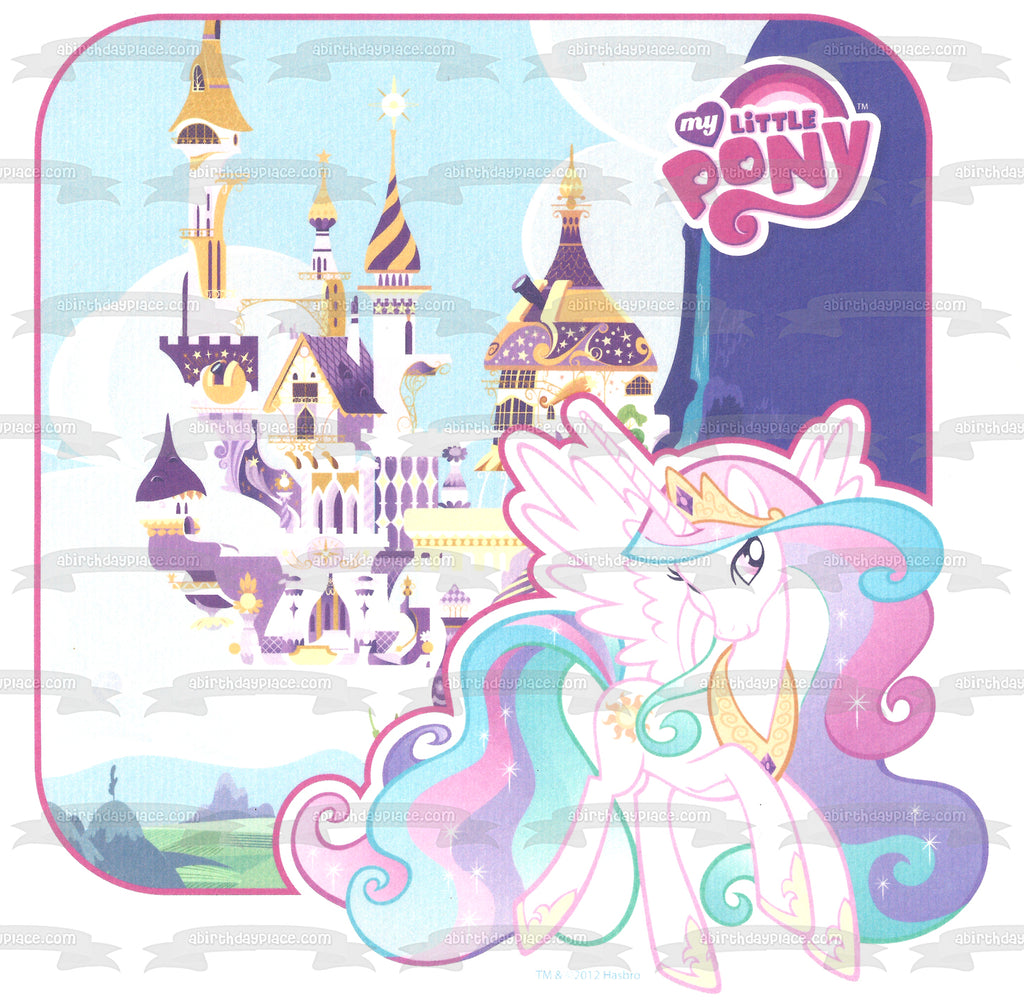 My Little Pony Logo Castle Pinkie Pie Edible Cake Topper ...