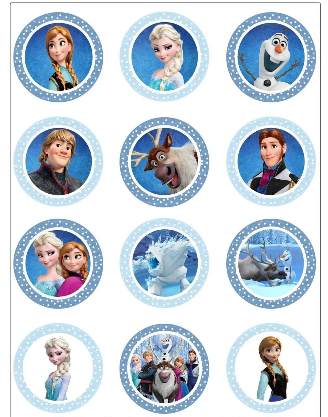 disney frozen anna elsa olaf sven edible cupcake topper images abpid04 a birthday place