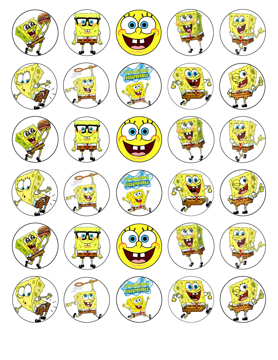 SpongeBob SquarePants Crabby Patty Glasses Edible Cupcake Topper Image ...