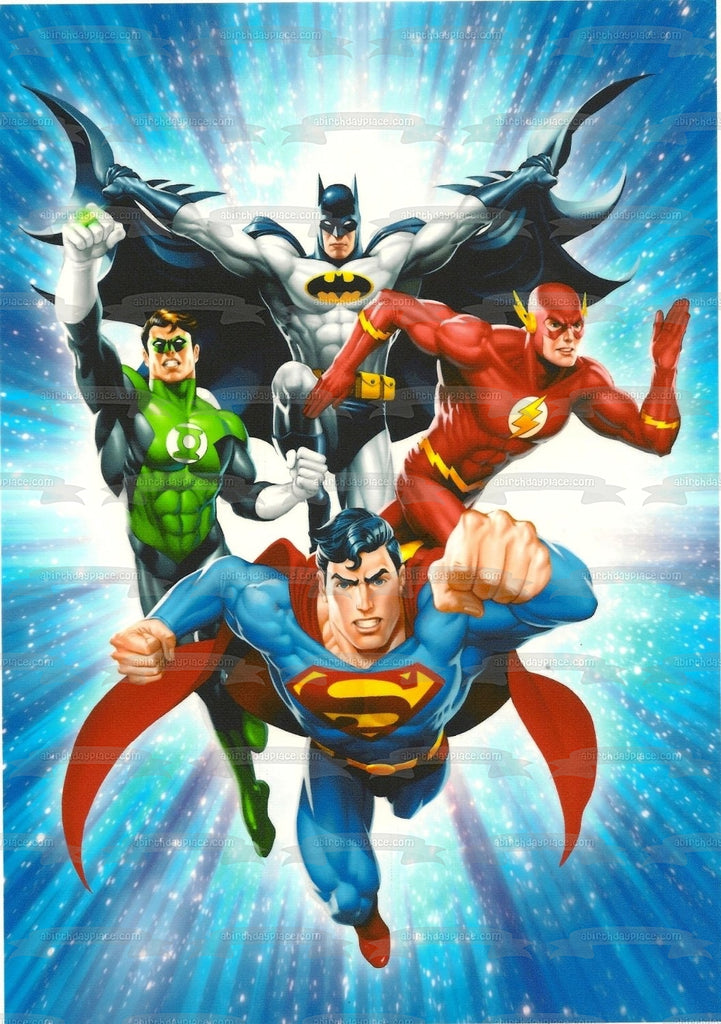 DC Comics Justice League Superman Batman Green Lantern the Flash Edibl – A  Birthday Place