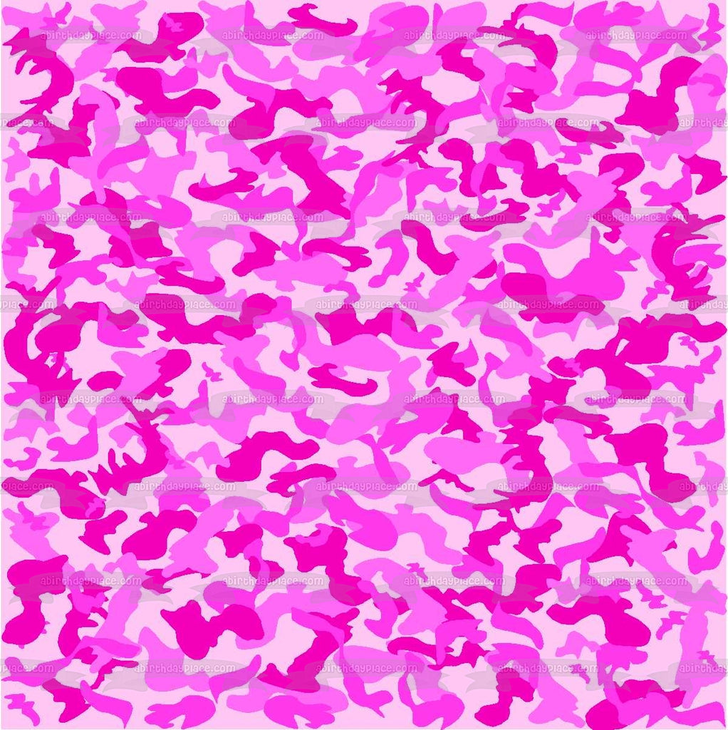 Pink Camouflage Camo Background Edible Cake Topper Image ABPID08789 – A ...