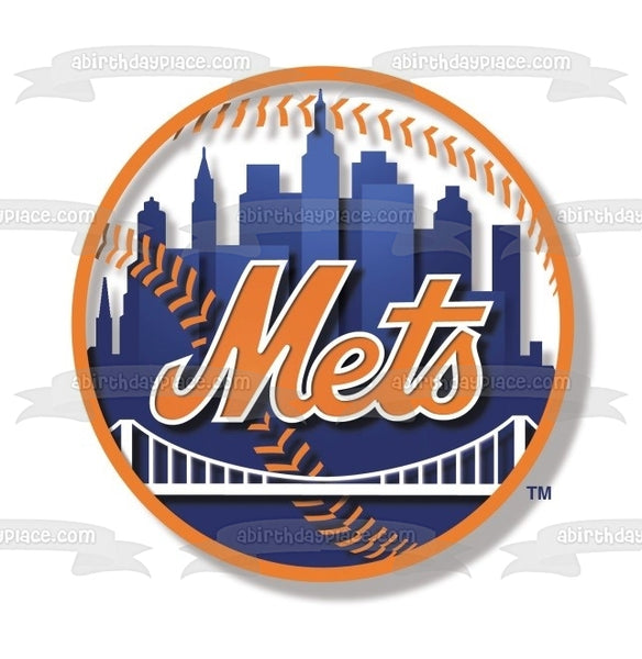 New York Mets Logo MLB Edible Cake Topper Image ABPID10756 – A Birthday ...