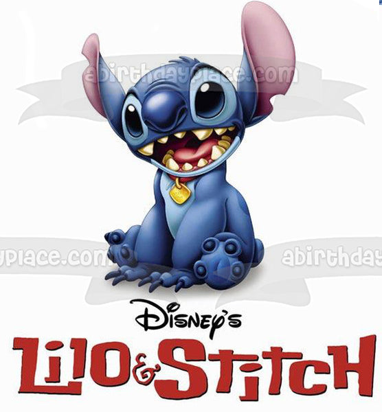 Disney Lilo and Stitch Stitch Smiling Edible Cake Topper Image ABPID11 ...