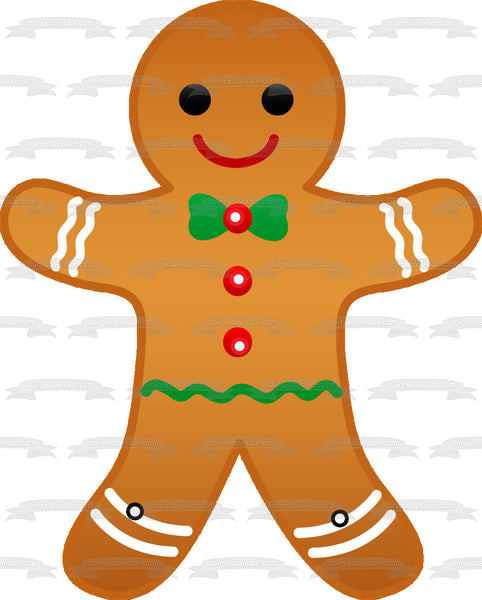 Merry Christmas Gingerbread Cookie Edible Cake Topper Image ABPID11273 ...