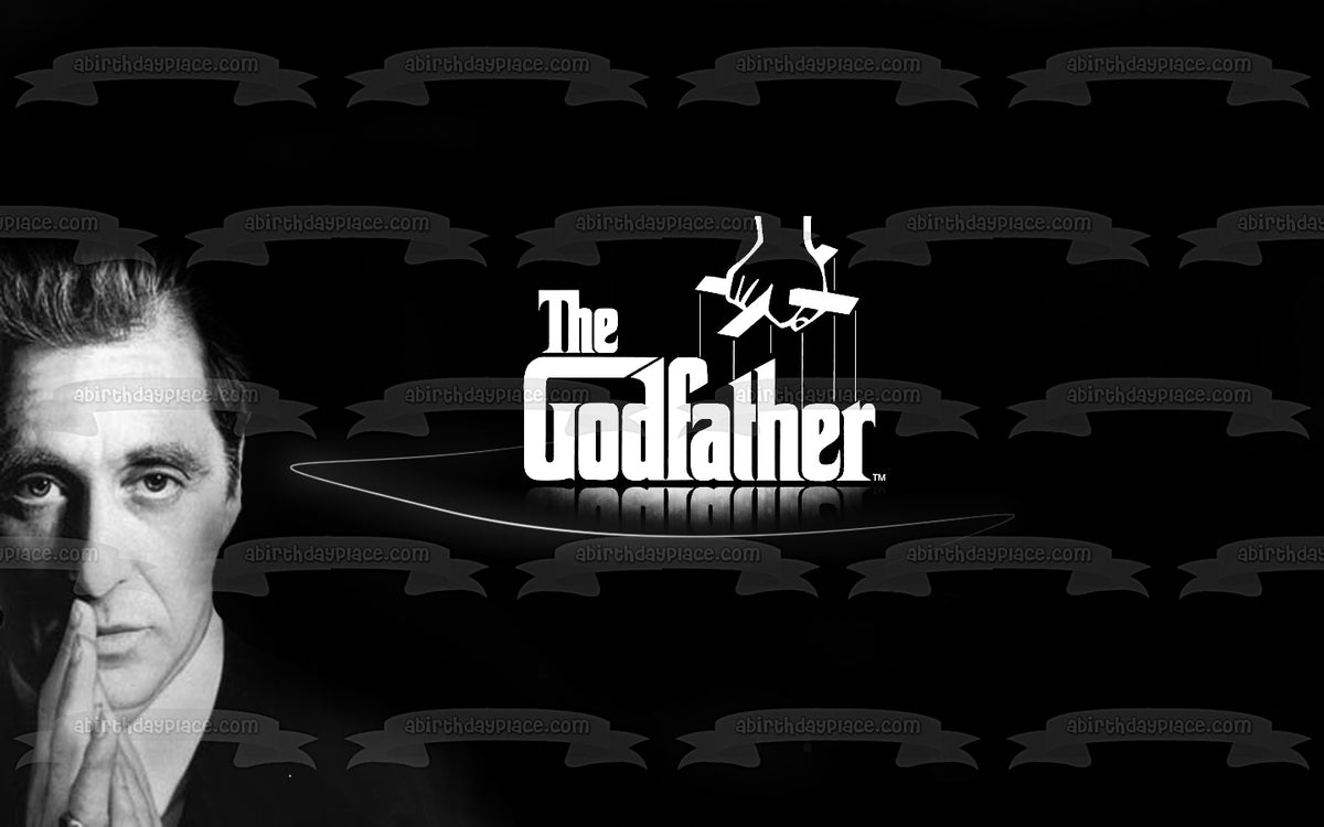 The Godfather Michael Corleone Black and White Edible Cake Topper Imag ...