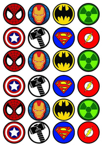 superhero logos dc marvel iron man spider man super man thor the flash a birthday place