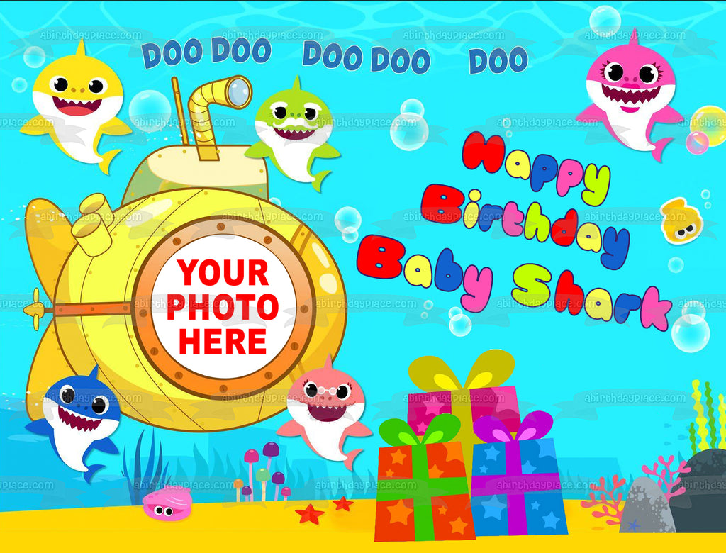 Personalize Baby Shark Doo Doo Doo Happy Birthday Baby Shark Submarine – A  Birthday Place