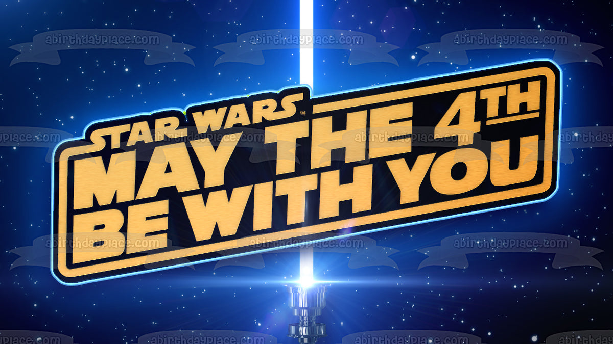 Star Wars Day May the 4th Be with You Lightsaber Galaxy Background Edi ...