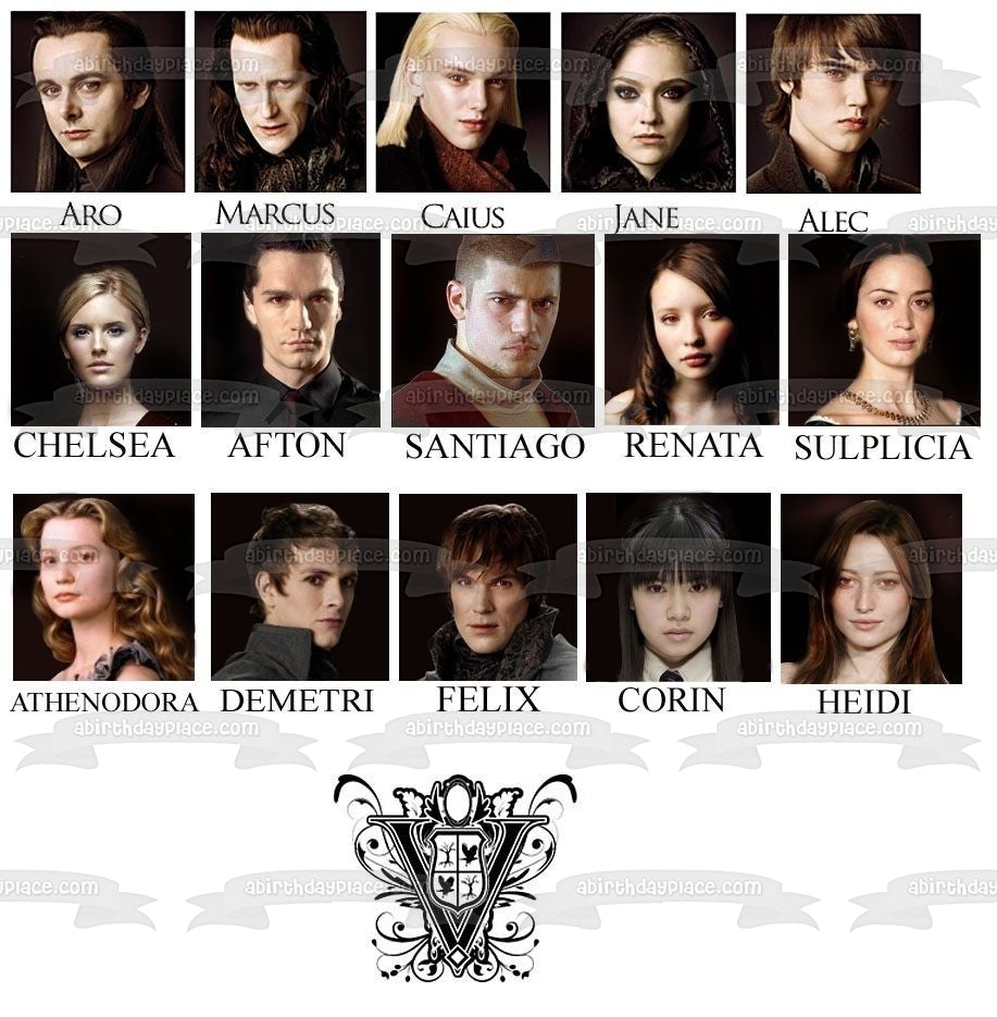 The Twilight Saga: Eclipse Aro Marcus Caius Jane Alec Chelsea Edible C – A  Birthday Place