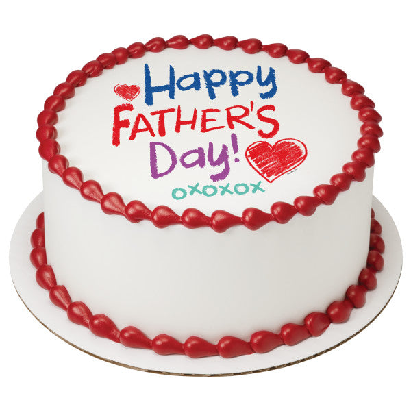Download Happy Father's Day Crayon Edible Cake Topper Image - A ...