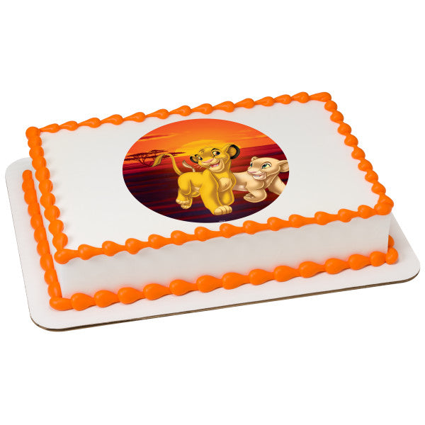 The Lion King Simba and Nala Edible Cake Topper Image – A Birthday Place