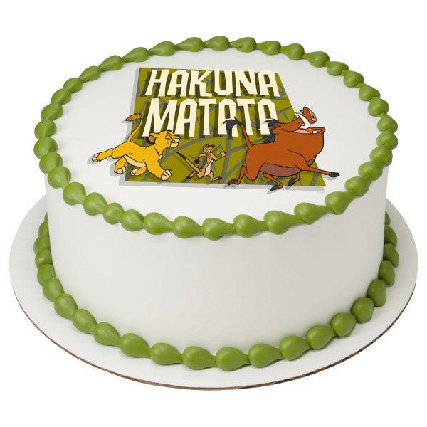 The Lion King Hakuna Matata Edible Cake Topper Image A Birthday Place