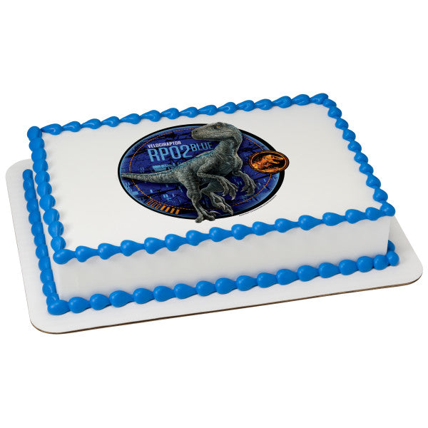 Jurassic World Fallen Kingdom Blue Edible Cake Topper Image A Birthday Place