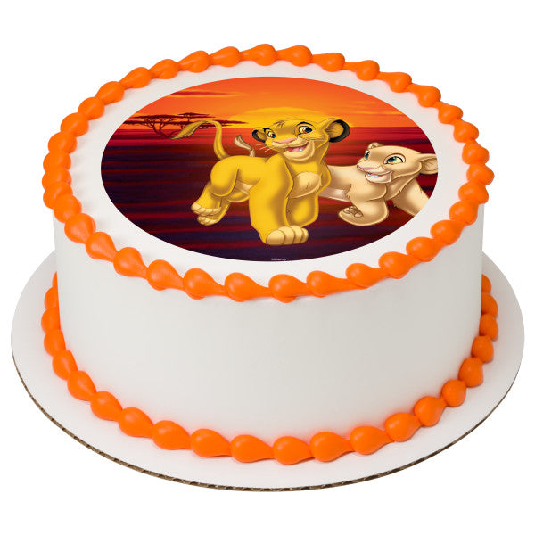 The Lion King Simba and Nala Edible Cake Topper Image – A Birthday Place