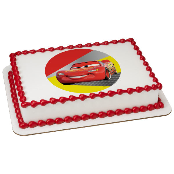 Disney and Pixar Cars Lightning McQueen Edible Cake Topper Image – A  Birthday Place