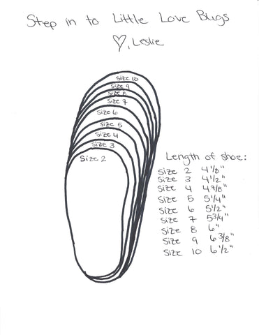 Sizing Chart and Shipping Info – Little Love Bug Co.