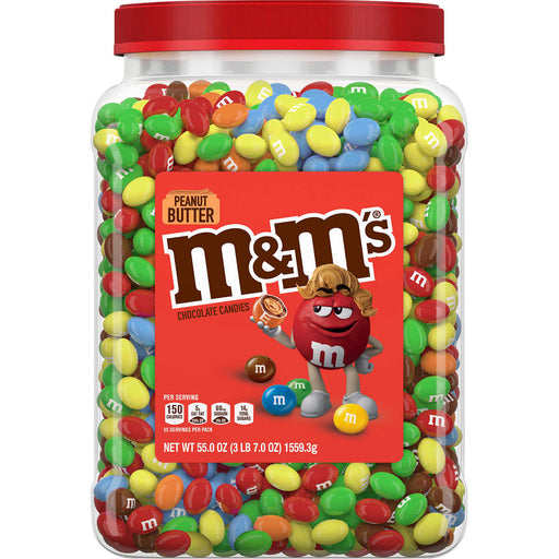 M&M's Minis Milk Chocolate Candy Bulk Jar, 62 oz.