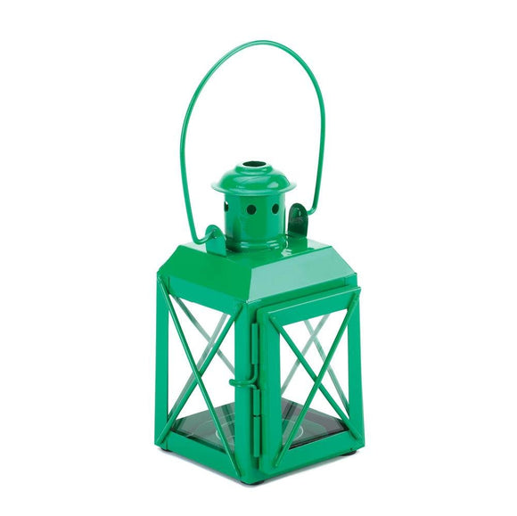 green hanging lanterns