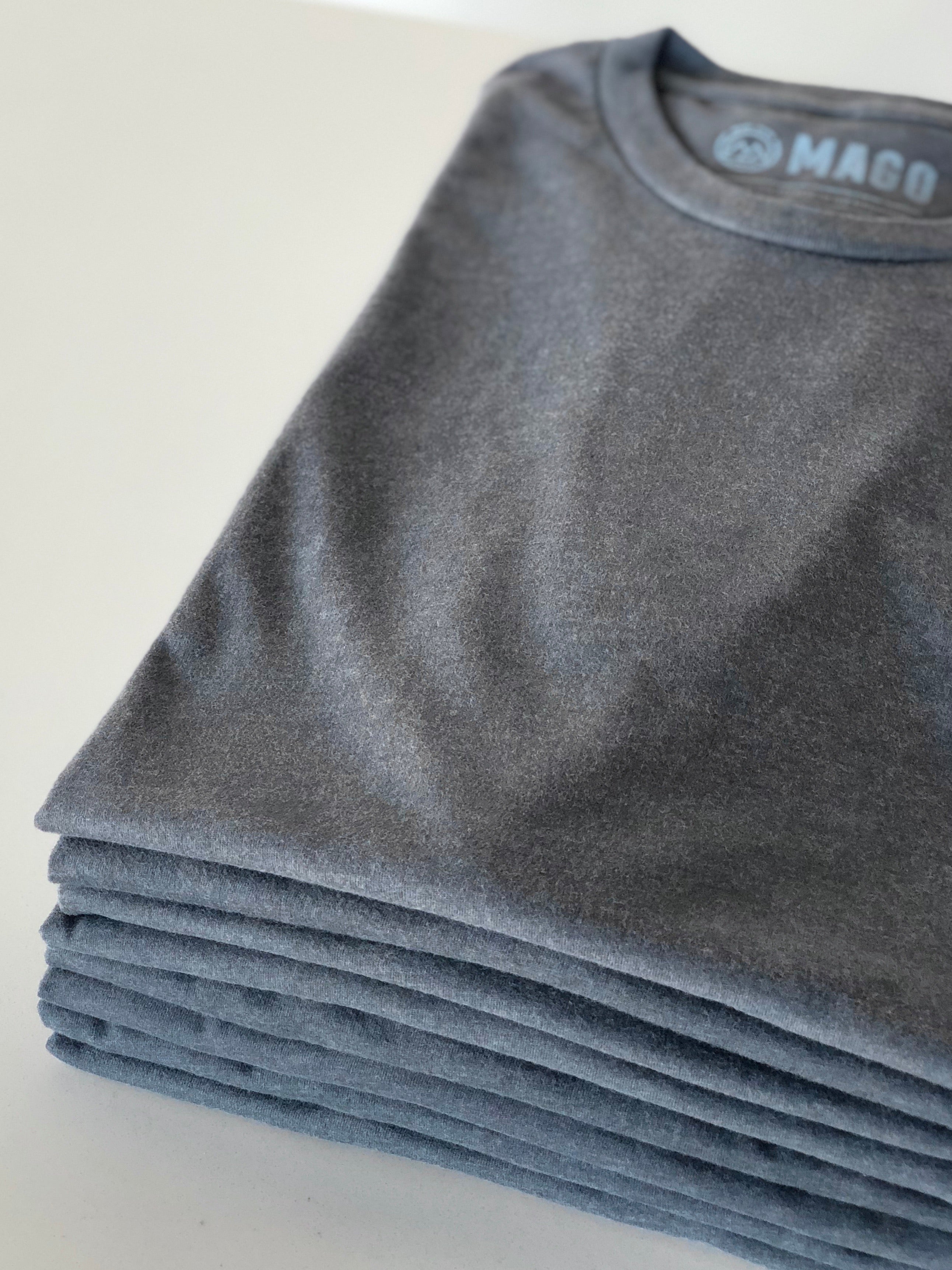 MAGO plain Heather Charcoal t-shirt