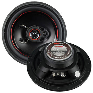 Audiopipe Redline 6.5" 3 way 5 oz magnet car speaker slim style(pair)