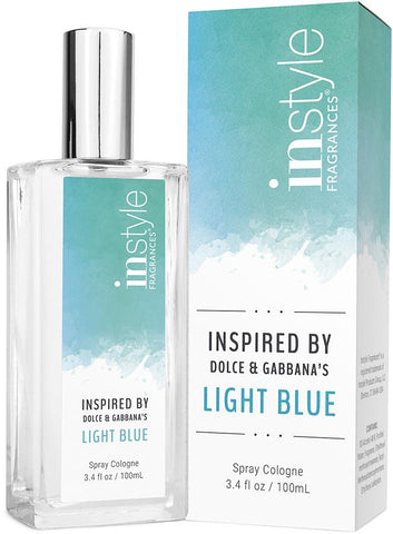 perfume light blue bottle