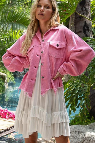 Vintage Looking Hot Pink Shacket