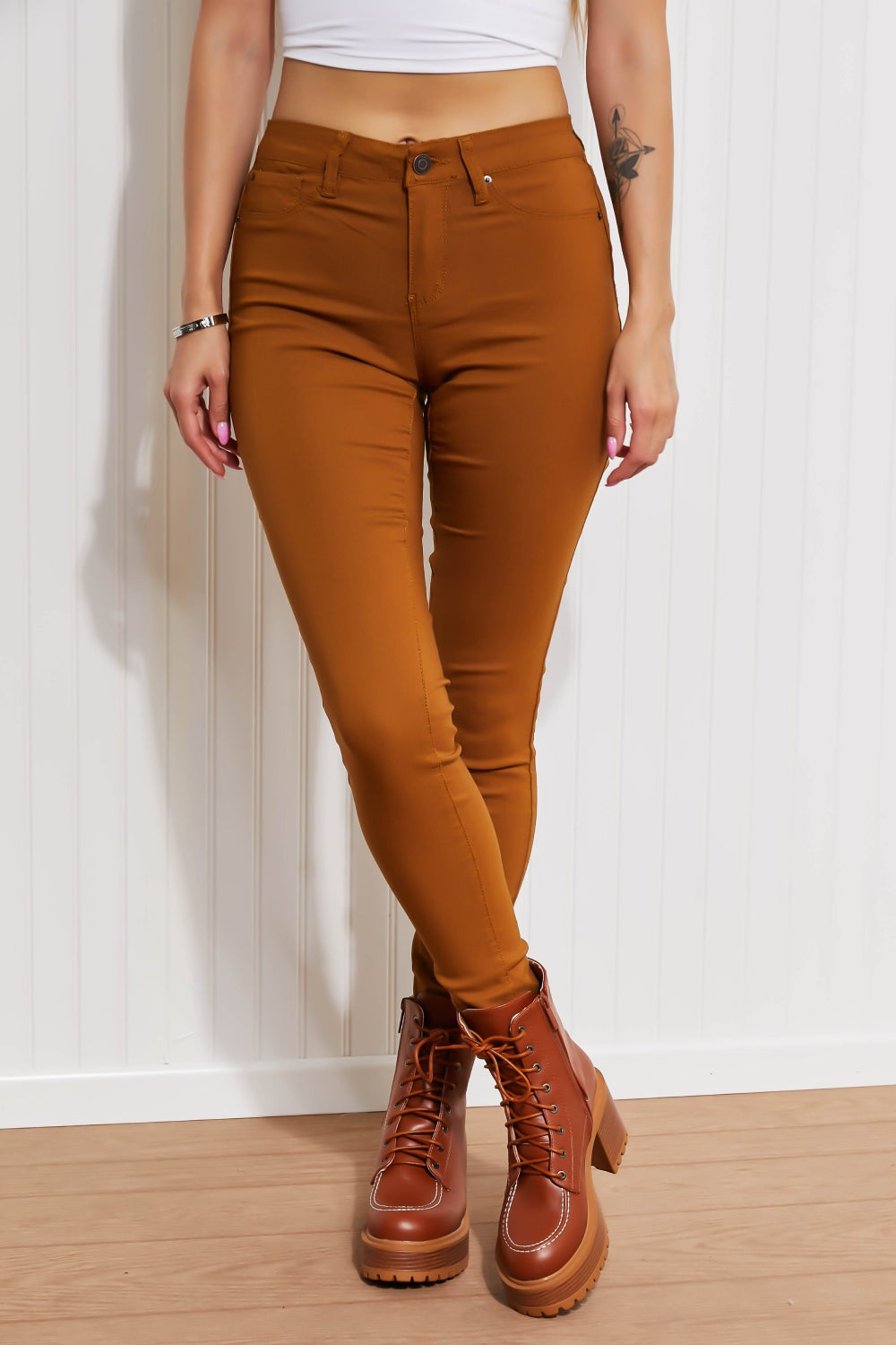 Kate Hyper-Stretch Mid-Rise Skinny Jeans in Cider-Cider-S-[option4]-[option5]-[option6]-[option7]-[option8]-Womens-Clothing-Shop