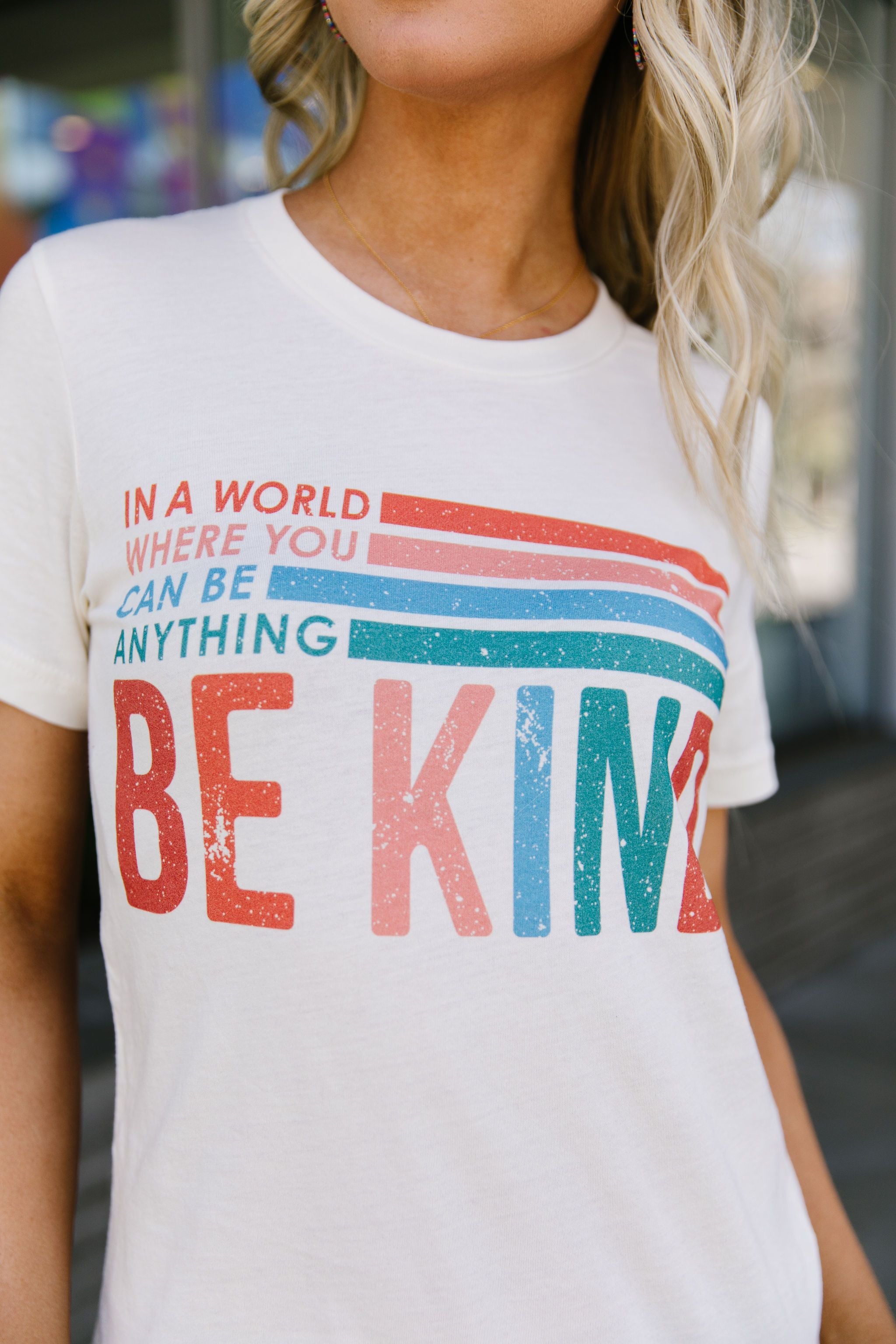 Be Kind Graphic Tee In Cream