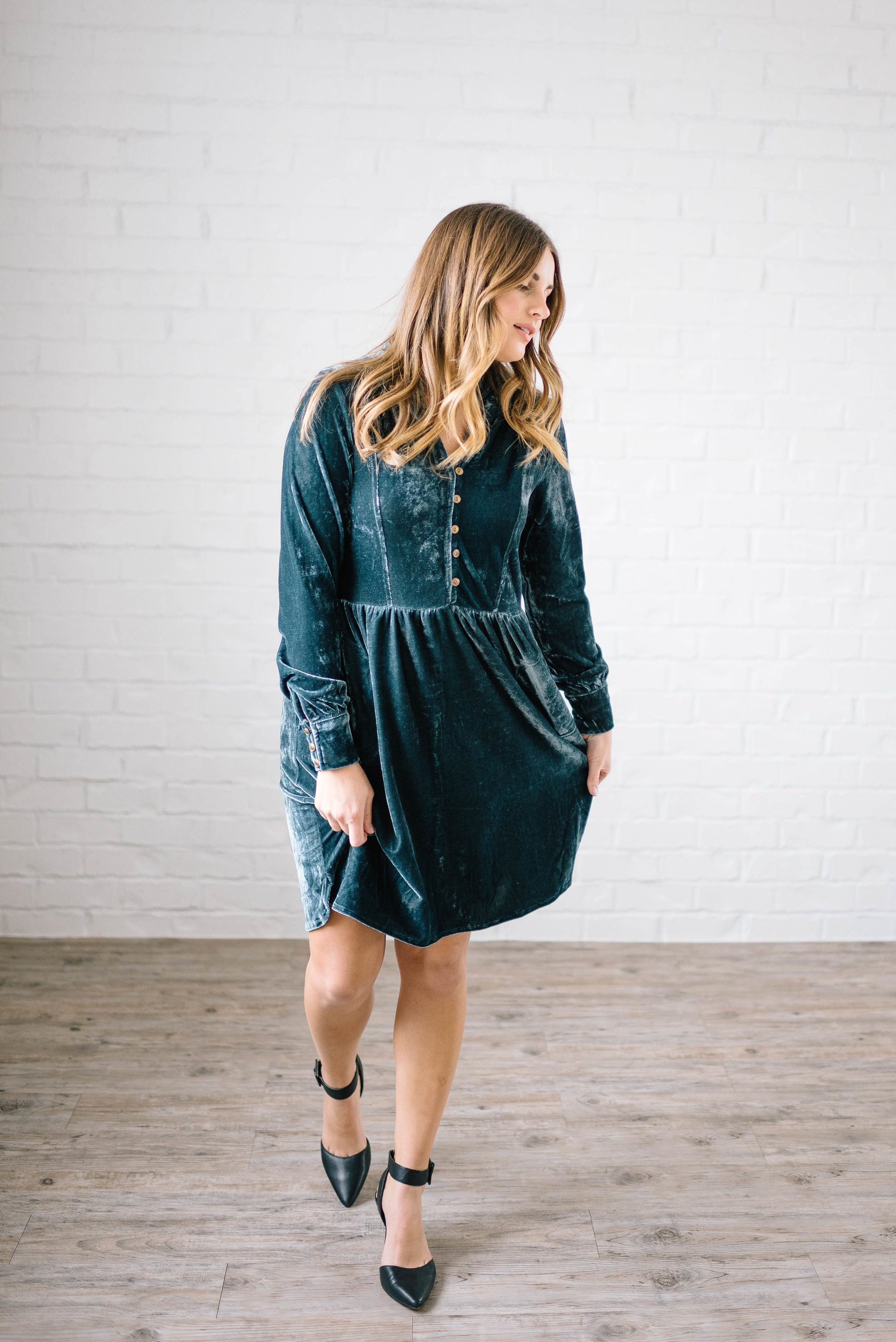 Crushing on You Dress in Teal