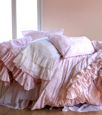 pink toile bedding