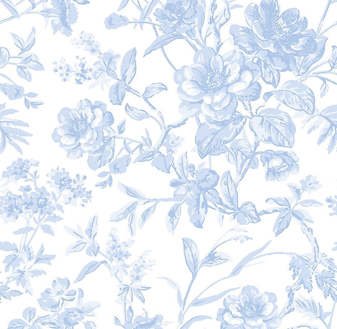 French Toile Fabric-Soft Blue – Linen Salvage Et Cie