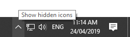 Show hidden icons